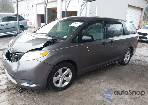 2011 Toyota Sienna Base V6 из США, поврежденный, VIN 5TDZK3DC9BS166816